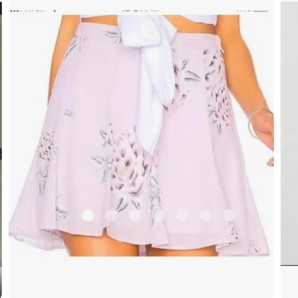 Show Me Your MuMu Liv Love Lavender Print Pleated Mini Skirt - Picture 2 of 11